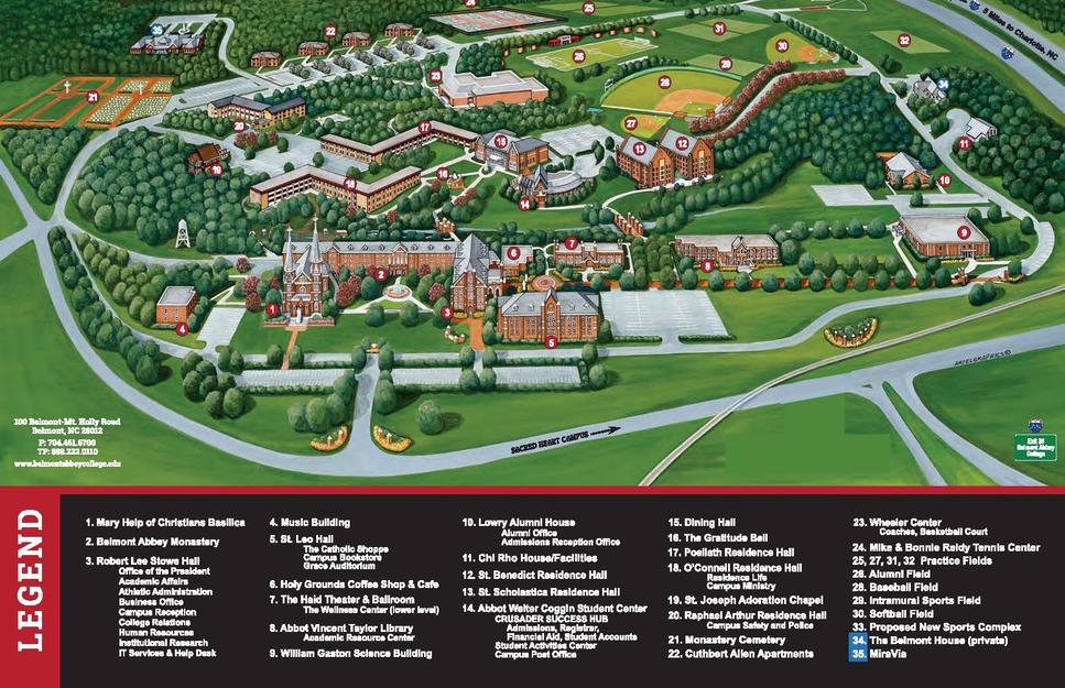 William And Mary Campus Map Belmont Abbey College Men's Lacrosse Crusader Prospect Day